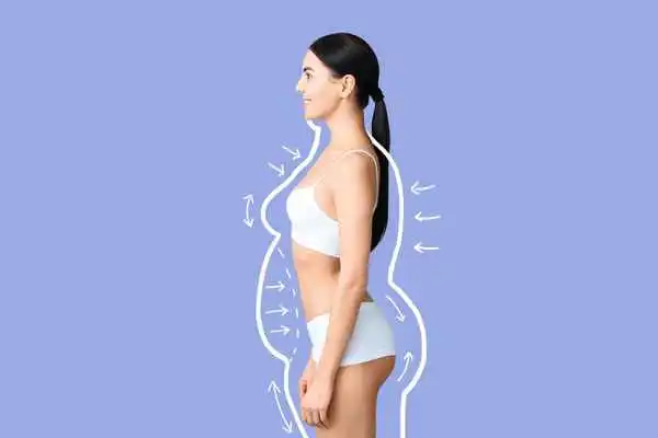 image of woman experiencing fat reduction treatment Rickmansworth