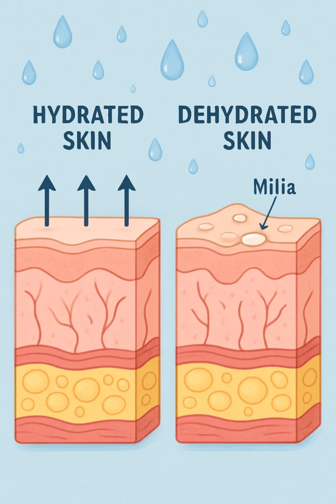The importance of hydration and milia production Rickmansworth