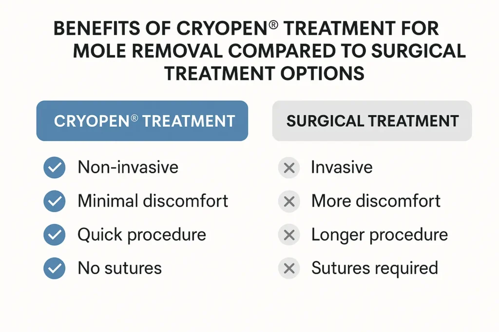 Benefits of facial mole removal Rickmansworth - call our team today to book a consultation