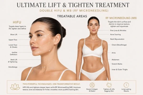 Areas of the body that can be treated - ultimate skin tighten treatment Rickmansworth