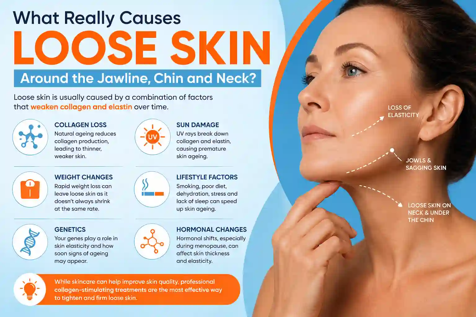 What Really Causes Loose Skin Around the Jawline, Chin and Neck Rickmansworth?